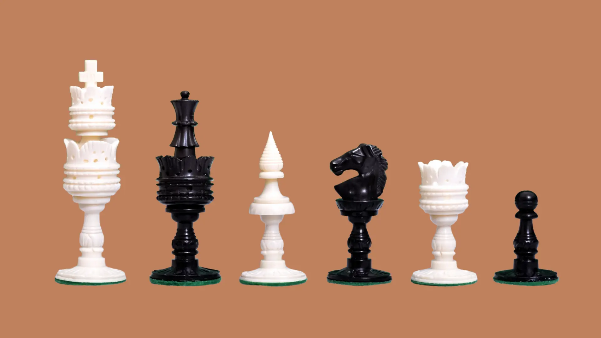 lotus bone chess pieces Bone chess pieces