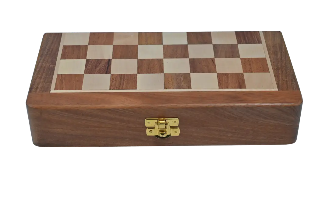 Foldable Magnetic wooden chess board 